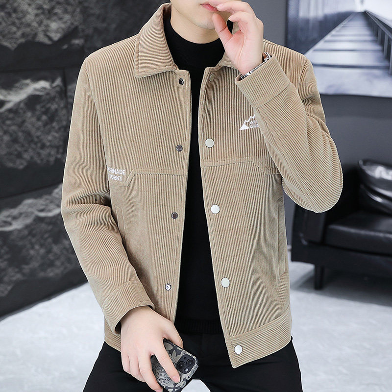 男士夹克秋冬款韩版修身潮流短款毛呢外套青年帅气休闲呢子夹克衫