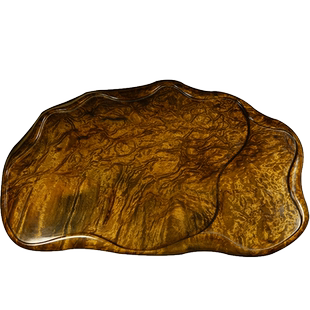 楠木缘金丝楠木雨滴纹茶盘茶海摆件阴沉木乌木水波根雕料金丝楠木