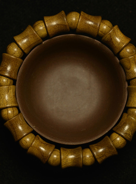 楠木缘金丝楠木竹节木珠文玩手串