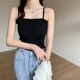 外穿内搭无袖 学生百搭纯色吊带背心女胖妹妹大码 针织上衣 韩版 夏季