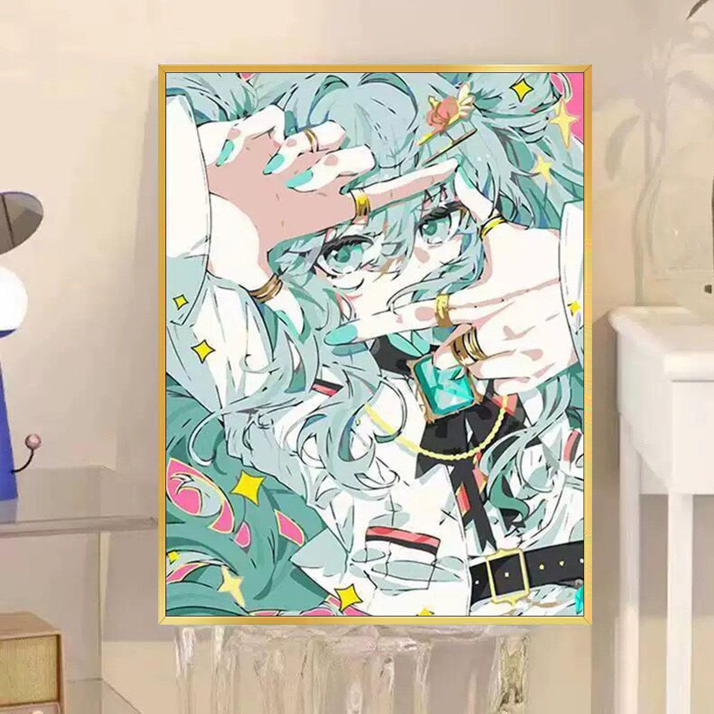 卡通动漫初音未来5d钻石画2026新款二次元少女手工diy粘钻装饰画