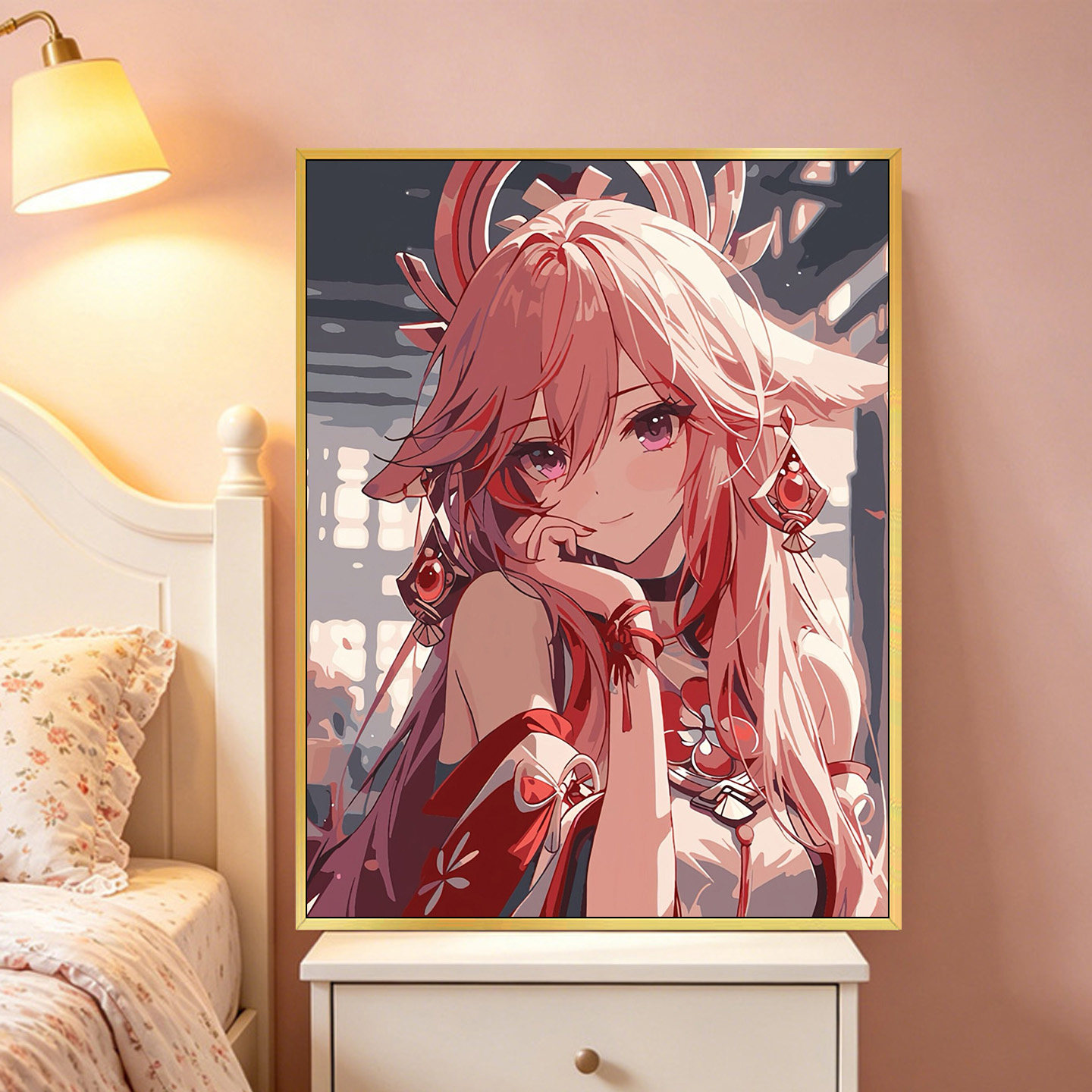 动漫少女原神狐姬5d钻石画2026新款女孩手工粘钻贴画带框diy优选
