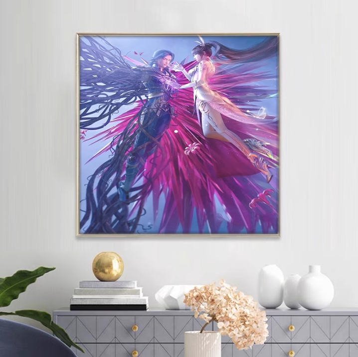 钻石画斗罗大陆2023新款唐三小舞动漫客厅卡通满钻带框点钻十字绣