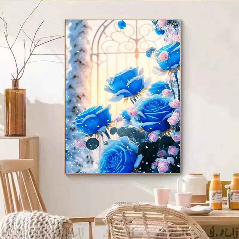 梦幻花卉玫瑰花2025新款钻石画