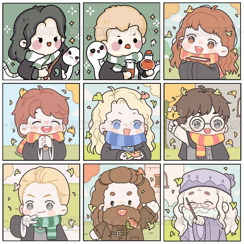 diy手工制作哈利波特钻石画q版人物儿童益智创意粘钻十字绣带框画