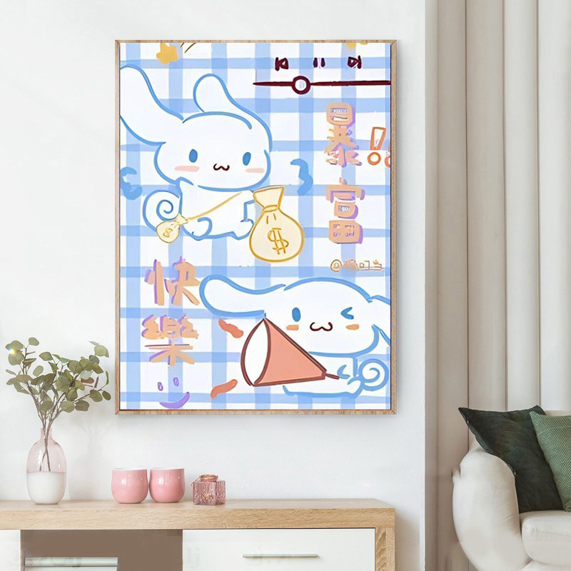 钻石画2025新款卡通玉桂狗暴富满钻手工diy贴钻带框儿童房装饰画,居家布艺,钻石绣,淘宝优惠券,粉丝福利购,淘宝优惠卷