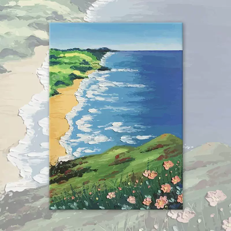 山水风景十字绣2025新款5d满钻diy手工贴钻带相框客厅装饰画