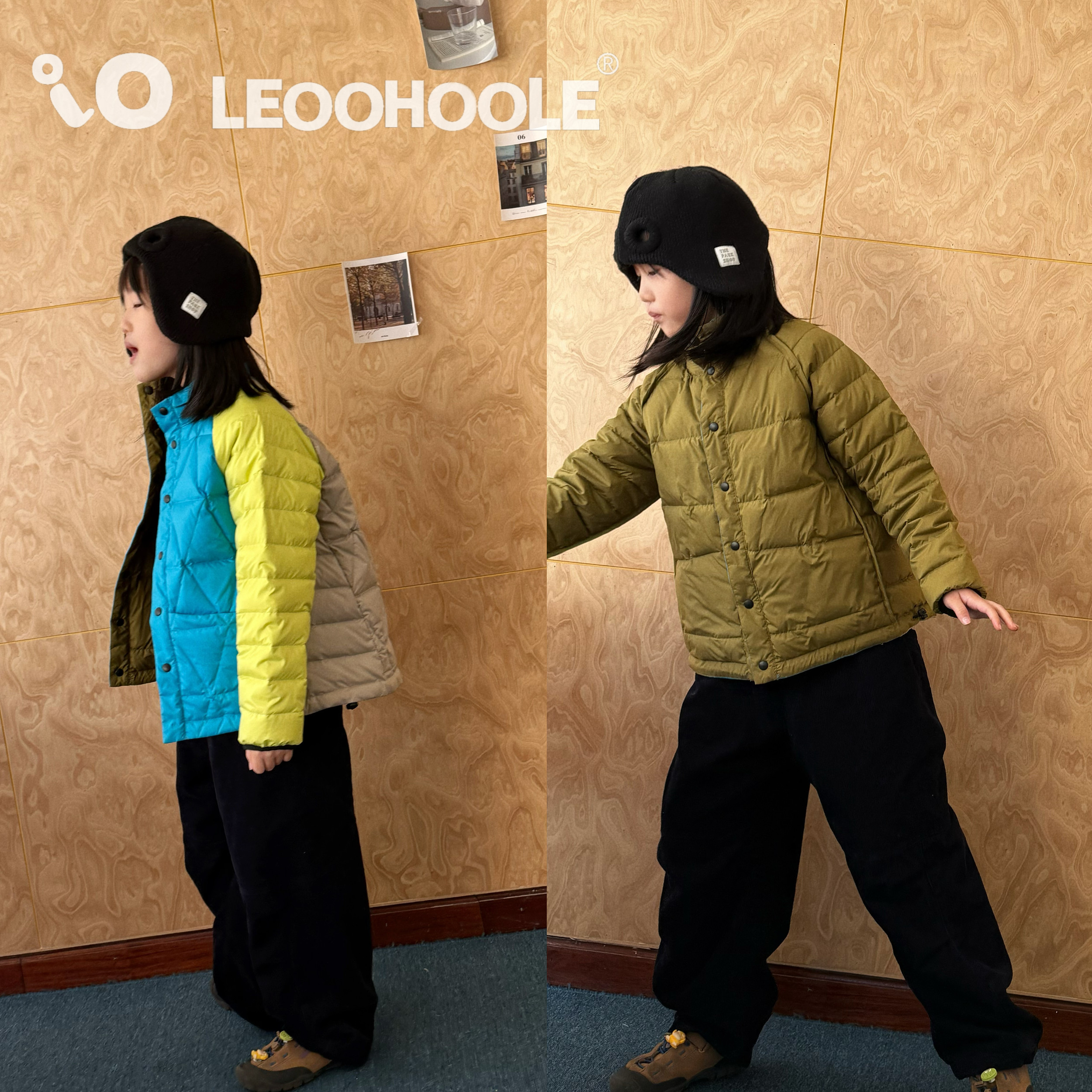 LEOOHOOLE | 哦哦乐 新国标90白鹅绒三防拼接双面轻量羽绒服外套