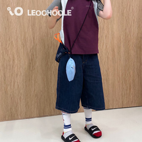 LEOOHOOLE | 哦哦乐 亲子日式腔调干净夏日软薄七分牛仔裤直筒裤