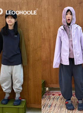 LEOOHOOLE | 哦哦乐 恒温暖皮抓绒螺口儿童运动裤上学神裤香蕉裤