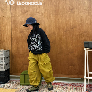 LEOOHOOLE | 哦哦乐 户外登山三防抓绒侧边口袋束脚口抽绳工装裤