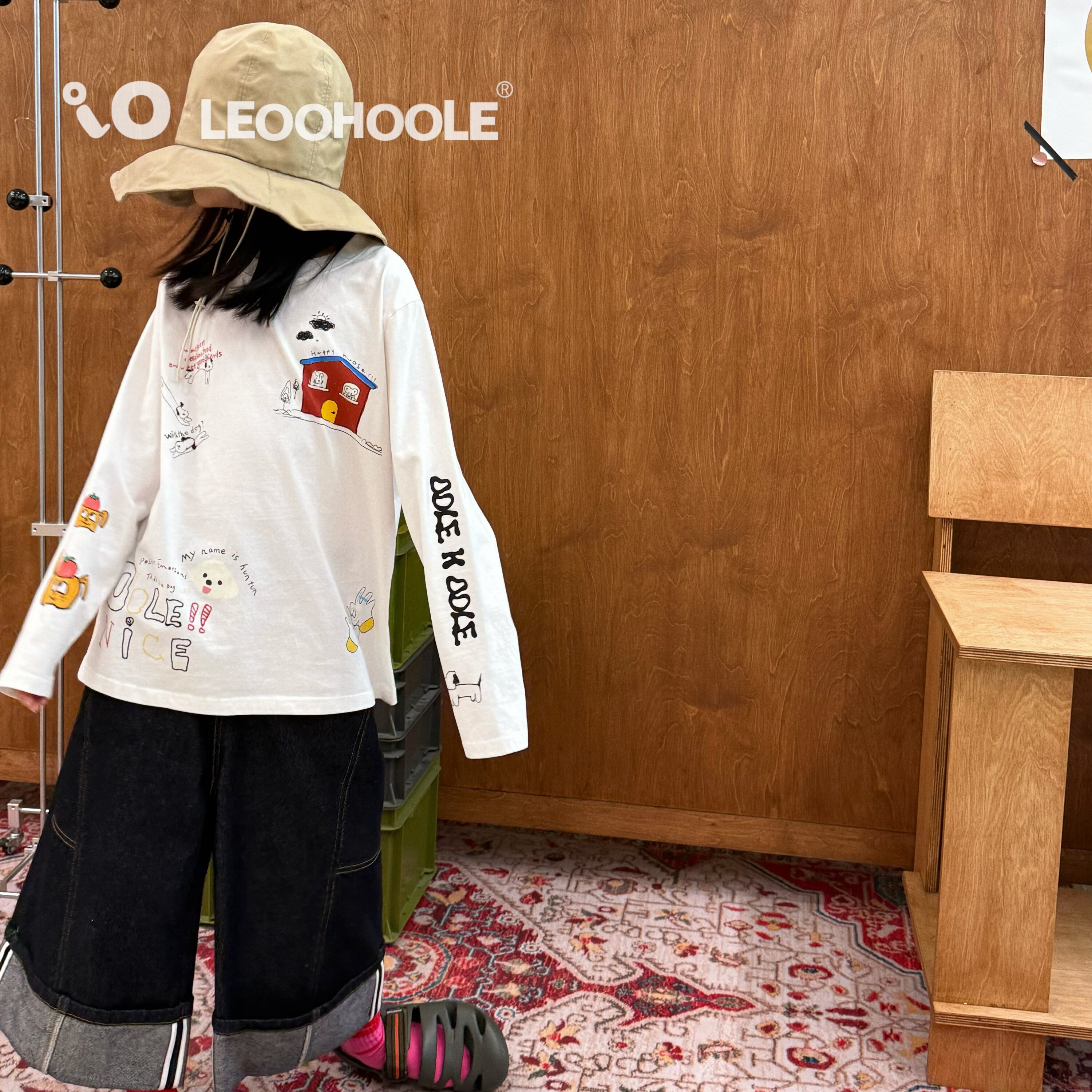 LEOOHOOLE | 哦哦乐 重磅原创设计师手绘满印白沫直喷儿童长袖T恤,童装/婴儿装/亲子装,T恤,淘宝优惠券,粉丝福利购,淘宝优惠卷