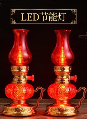 婚庆结婚灯LED供灯电池烛台招财进宝财神爷灶神供奉灯蜡烛长明灯