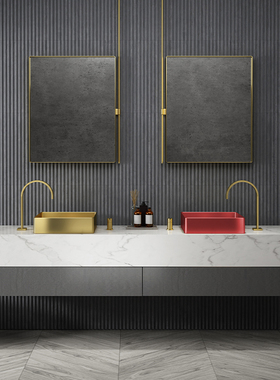 红色白色金属不锈钢正方形小尺寸台上盆洗手盆家用艺术盆池