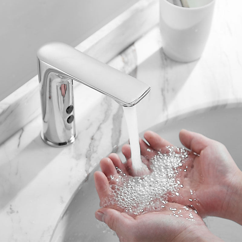 卫生间全铜智能全自动感应水龙头商场厕所红外线单冷热面盆洗手器,家装主材,感应龙头,淘宝优惠券,粉丝福利购,淘宝优惠卷