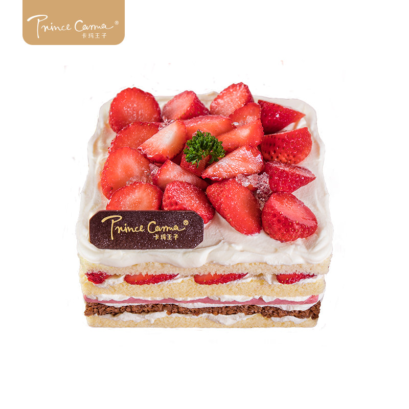 卡玛王子莓莓火山生日蛋糕红颜草莓英国乳脂奶油深圳东莞同城配送