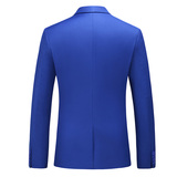 长期款主推男士镂空修身大码西服两件套外贸跨境811宝蓝色p140，男装西服，星座1616