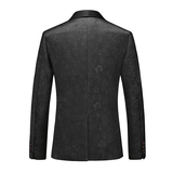 主推男士大码西服三件套镂空修身时尚一粒扣外贸跨境919黑色p240，男装西服，星座1616