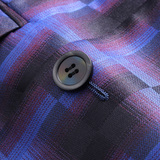 男士支架格子时尚大码西服三件套外贸跨境717蓝色p235，男装西服，星座1616