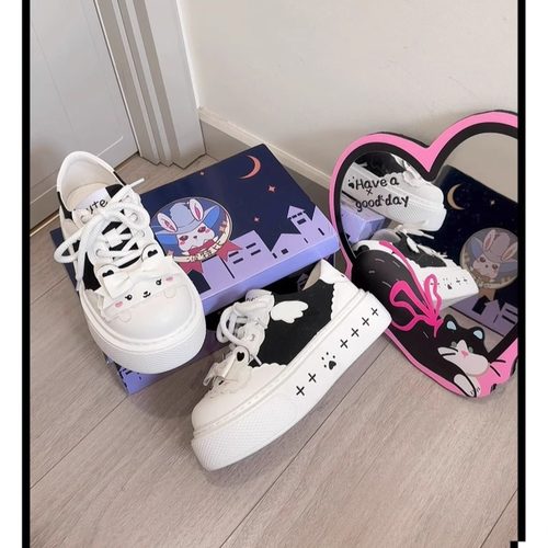 【起司小兔】日常百搭学生单鞋帆布鞋 波特比学院原创lolita鞋