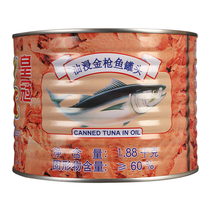 丽仕油浸金枪鱼罐头1.88kg*6罐