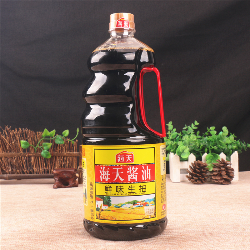 包邮海天鲜味生抽1.9L*2桶装美味鲜酱油炒菜凉拌菜酿造酱油调味品