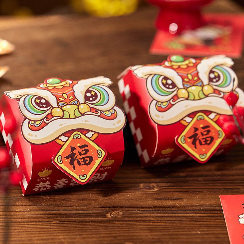 包装盒马年醒狮新款创意烘焙