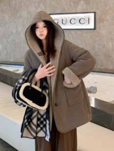 2026新款皮草女中长款冬季毛毛外套年轻宽松显瘦保暖两面穿