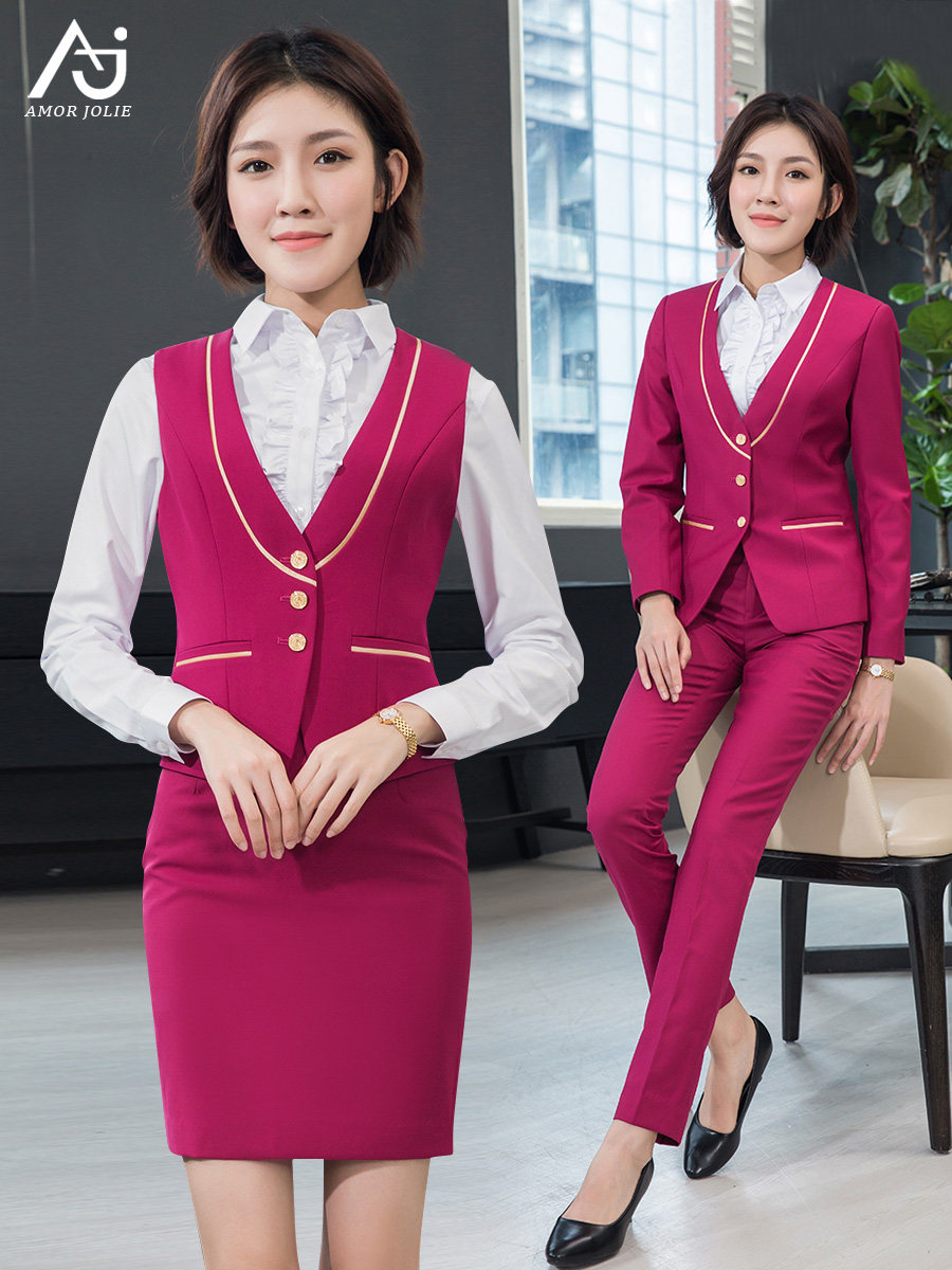 空姐服2020秋新款职业装女南航ol套装宾馆美容师工作服空姐制服女