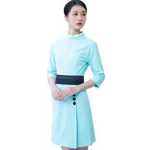 厦航空姐连衣裙女制服职业套装高端气质物业酒店珠宝店工作服春季