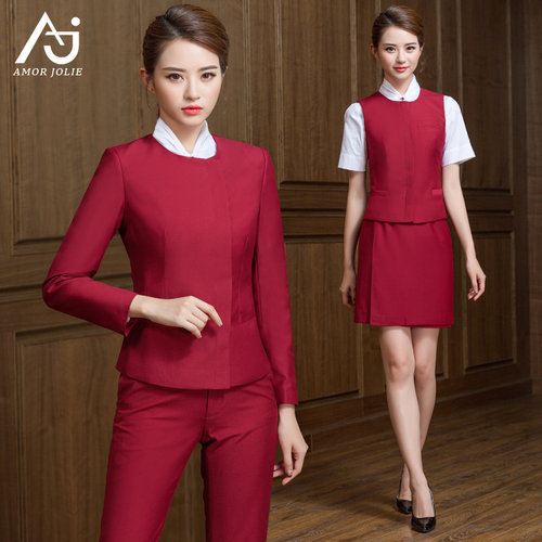 中式前台迎宾工装空姐制服