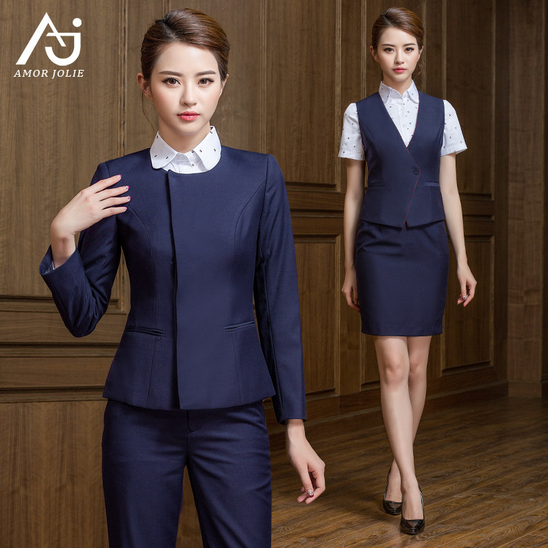 厦航空姐制服女高端职业套装前台置业物业酒店工作服珠宝店工装