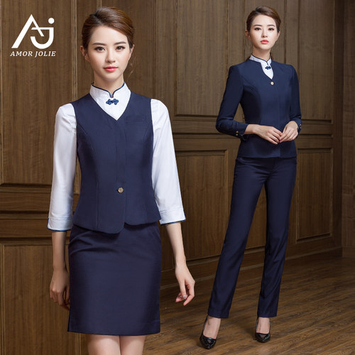 东航空姐制服酒店前台职业套装