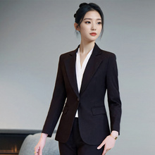 职业西装套装女2025春夏新款小个子高级感气质黑色公务员面试正装