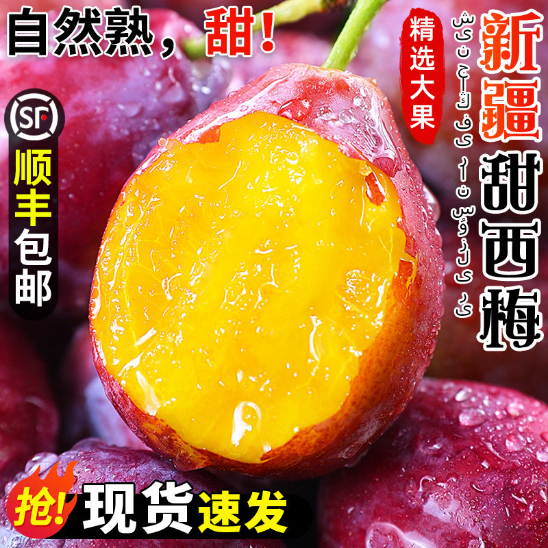 正宗新疆甜西梅5斤大果当季新鲜水果法兰西脆甜西梅整箱李子包邮