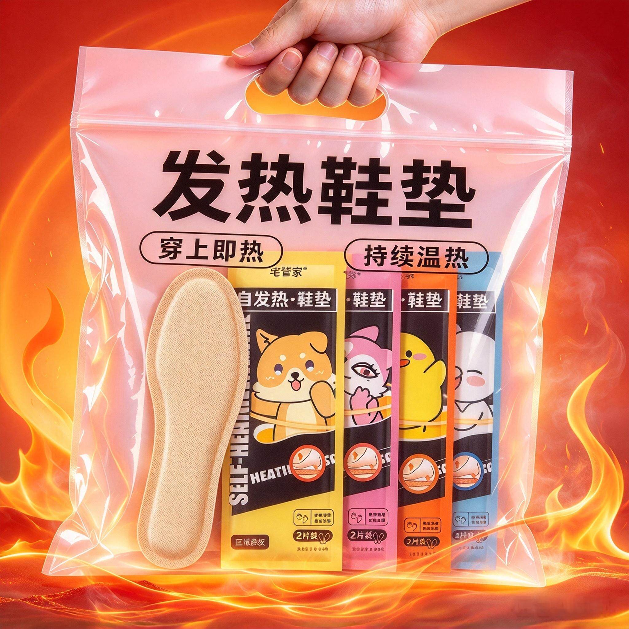 发热鞋垫老人保暖会发热吸汗御寒老北京艾草加热保暖脚底发热鞋垫