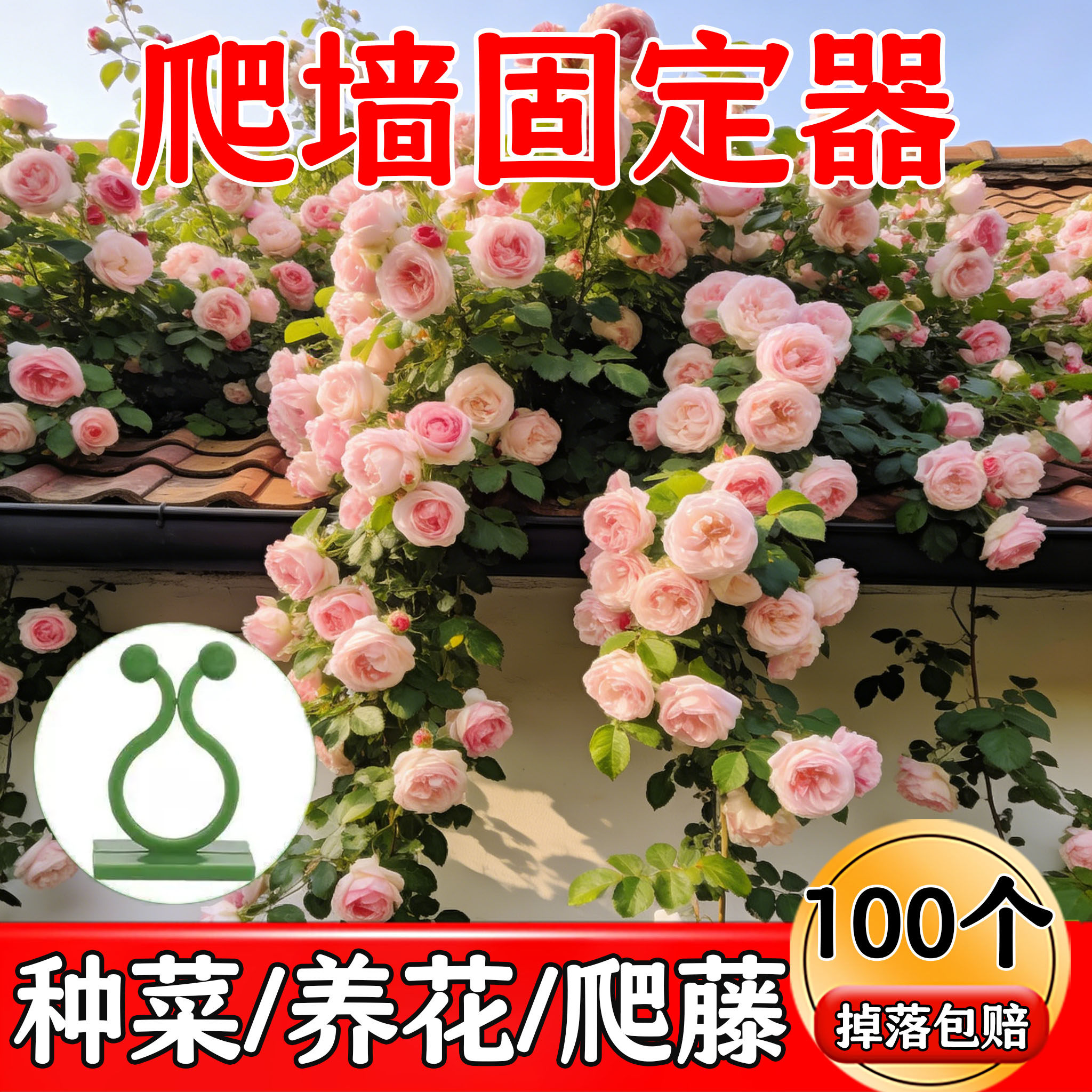 爬墙无痕强力固定夹绿植通用