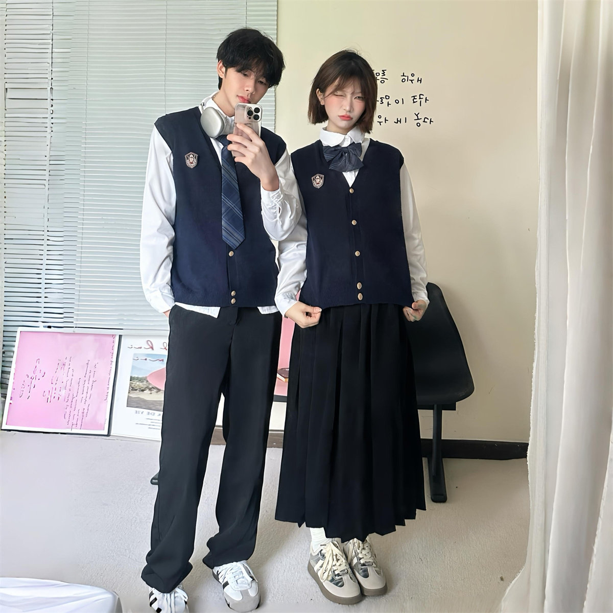 秋季学院风高中生班服套装诗朗诵合唱演出服中学生运动会毕业校服