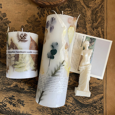 song欧美出口花艺标本欧式蜡烛