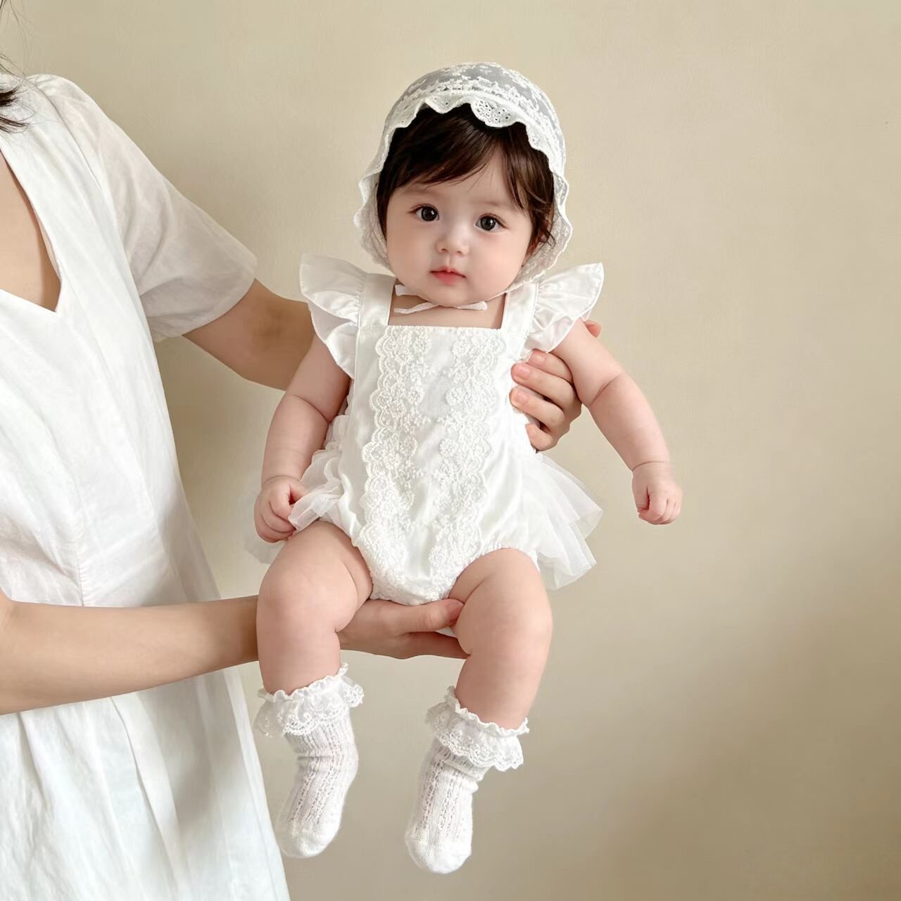夏季新生女宝纯棉薄款公主哈衣