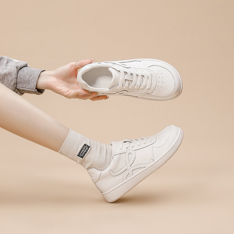 真皮运动鞋女平底板鞋歪头休闲百搭舒适学生时尚厚底小白鞋女,女鞋,时尚休闲鞋,淘宝优惠券,粉丝福利购,淘宝优惠卷