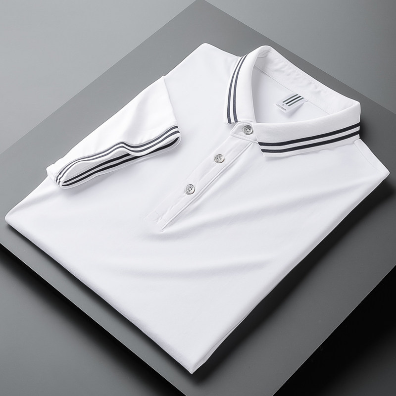 TOTO summer man T-shirt Short sleeved Self cultivation half sleeve POLO Solid Light extravagance Thin section ventilation business affairs Middle-aged and youngin the Men's clothing, T-shirt  category - from Buy2taobao.com to provide professional Taobao agent buy service