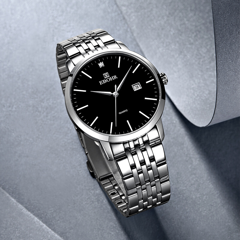 依波石英表简约时尚男表超薄