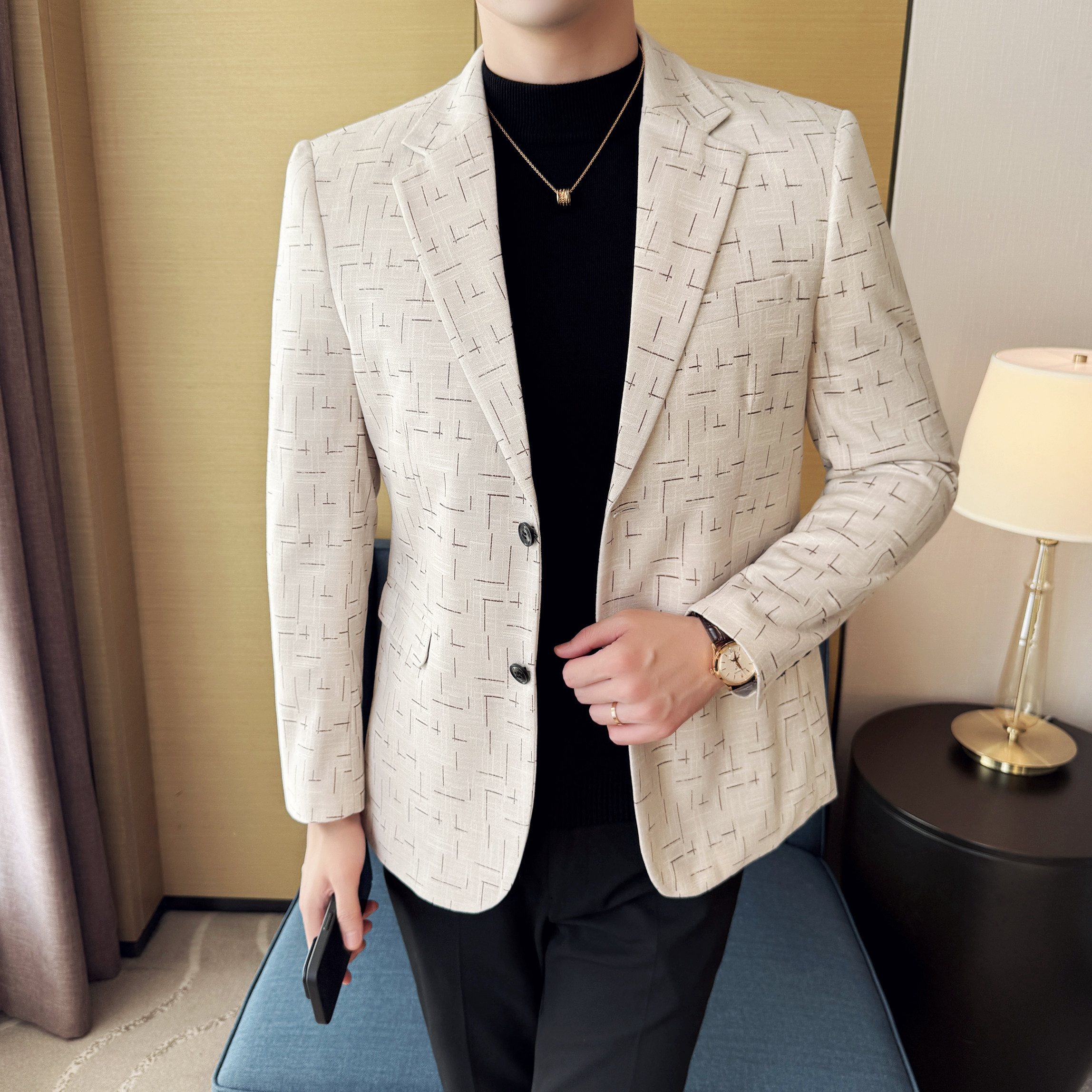 男士韩版修身西服时尚休闲提花西装外套DX62-P148,男装西服套装,星座1606-1