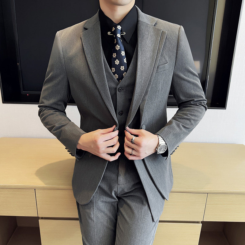 双门襟时尚设计潮流西服韩版修身西装三件套2405-P270，商品下架区商品下架区，星座1606-1