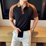 夏季男士PLO衫时尚拼色上衣短袖男2819-P55，男装Polo衫，星座1606-1