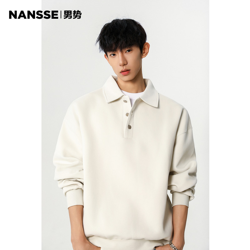 NANSSEpolo衫卫衣男美式复古重磅