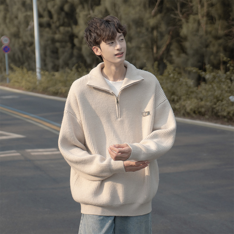 毛衣男秋冬新款宽松慵懒风潮流