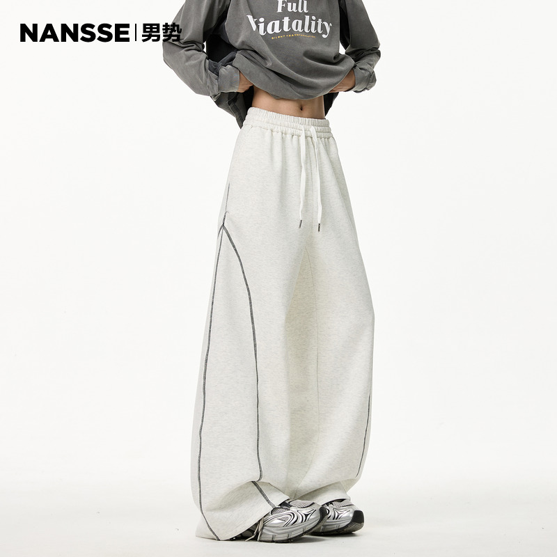 NANSSE弯刀裤子男夏季美式设计感