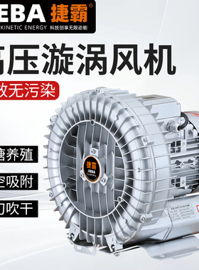 捷霸高压风机鼓风机旋涡气泵养殖鱼塘曝气增氧机漩涡风机罗茨风机